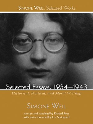 cover image of Selected Essays, 1934–1943